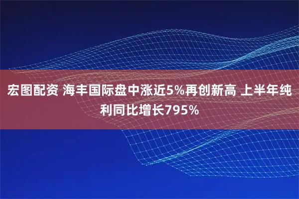 宏图配资 海丰国际盘中涨近5%再创新高 上半年纯利同比增长795%